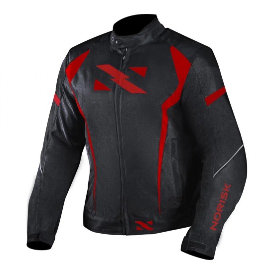 JAQUETA NORISK NR 01 PRETA/VERMELHO IMPERMEÁVEL